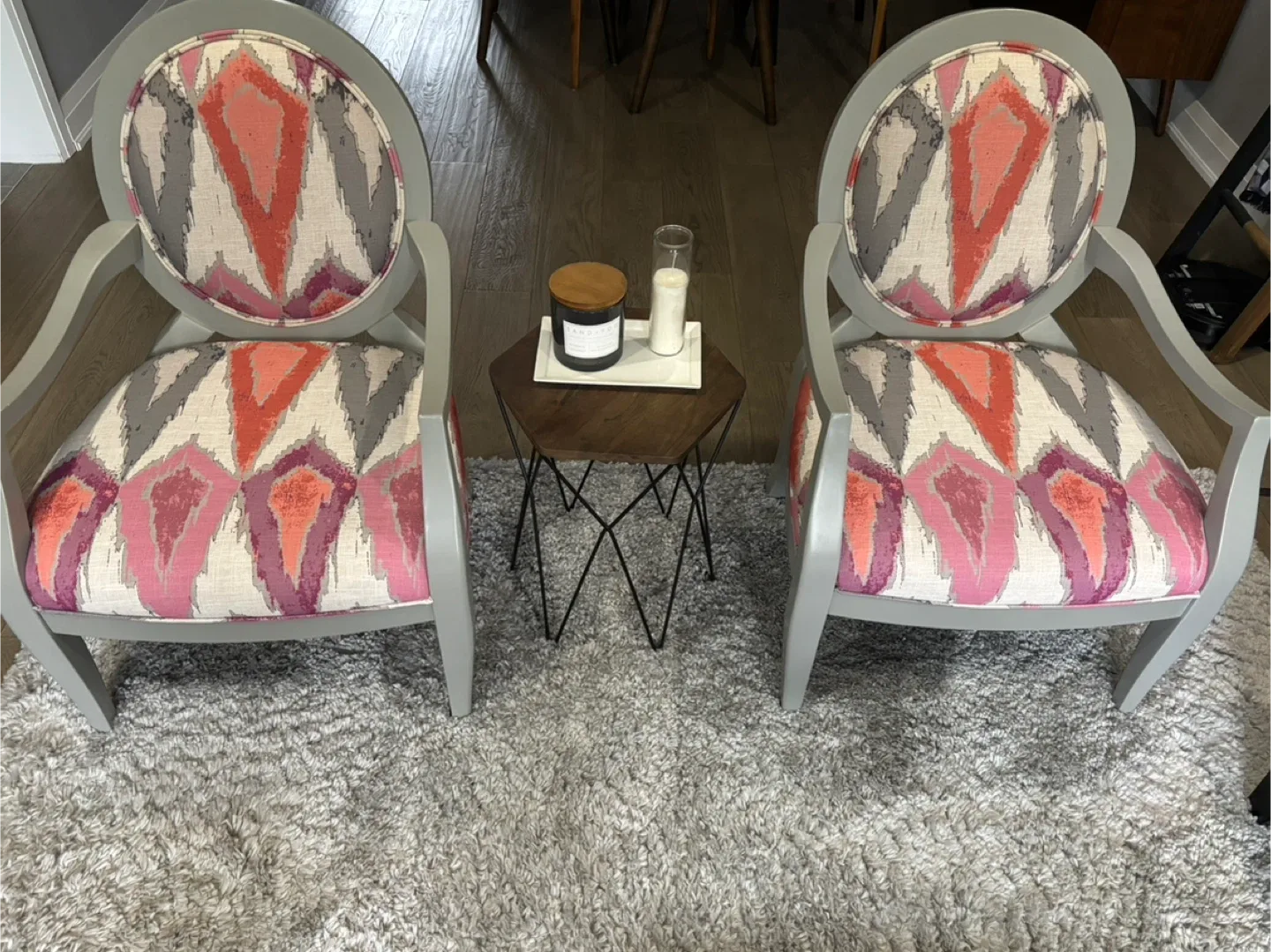 Set of 2 Grey Armchairs thumbnail