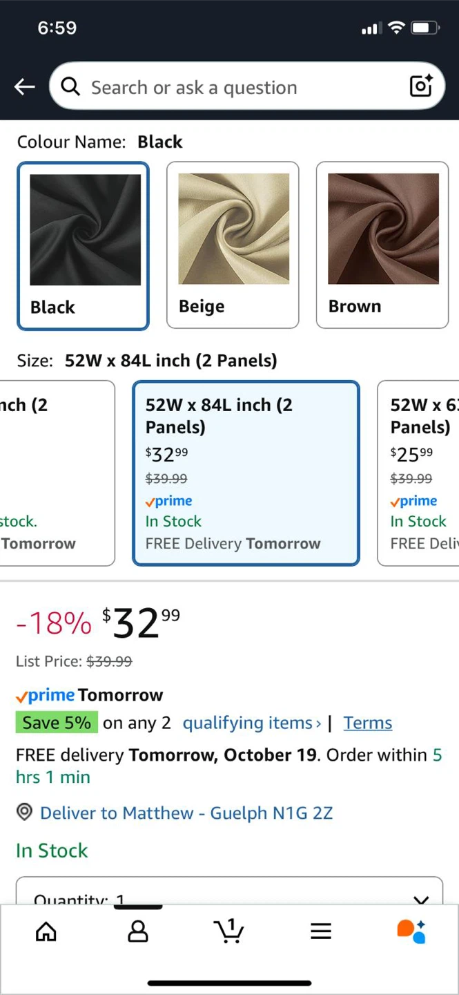 JOYDECO Blackout Curtains, 52W x 84L (2 Panels) - photo 3
