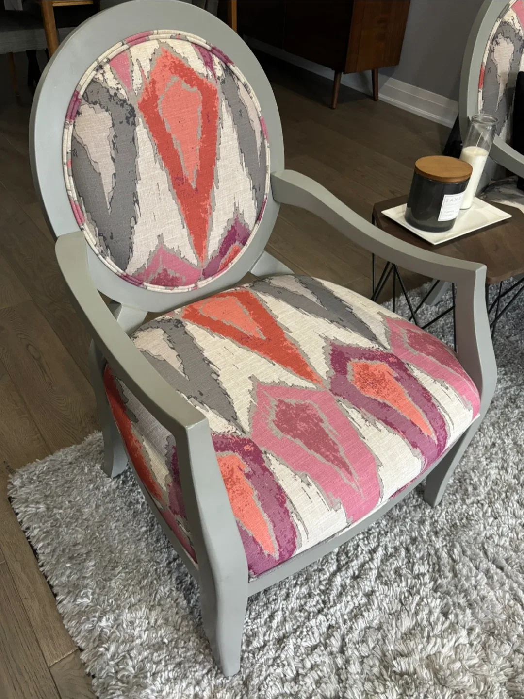 Set of 2 Grey Armchairs image indicator(3)