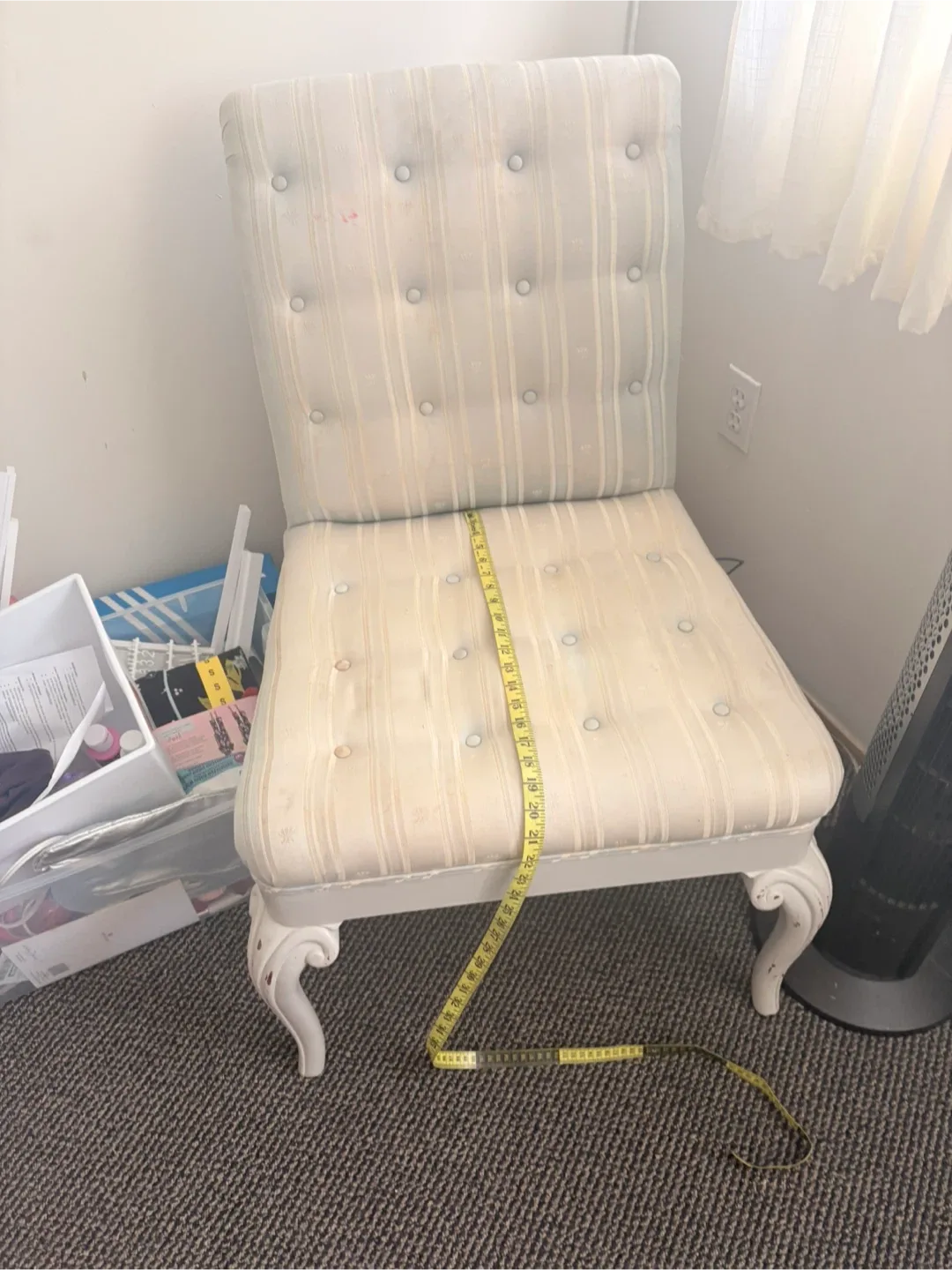 Upholstered Accent Chair - Striped image indicator(2)