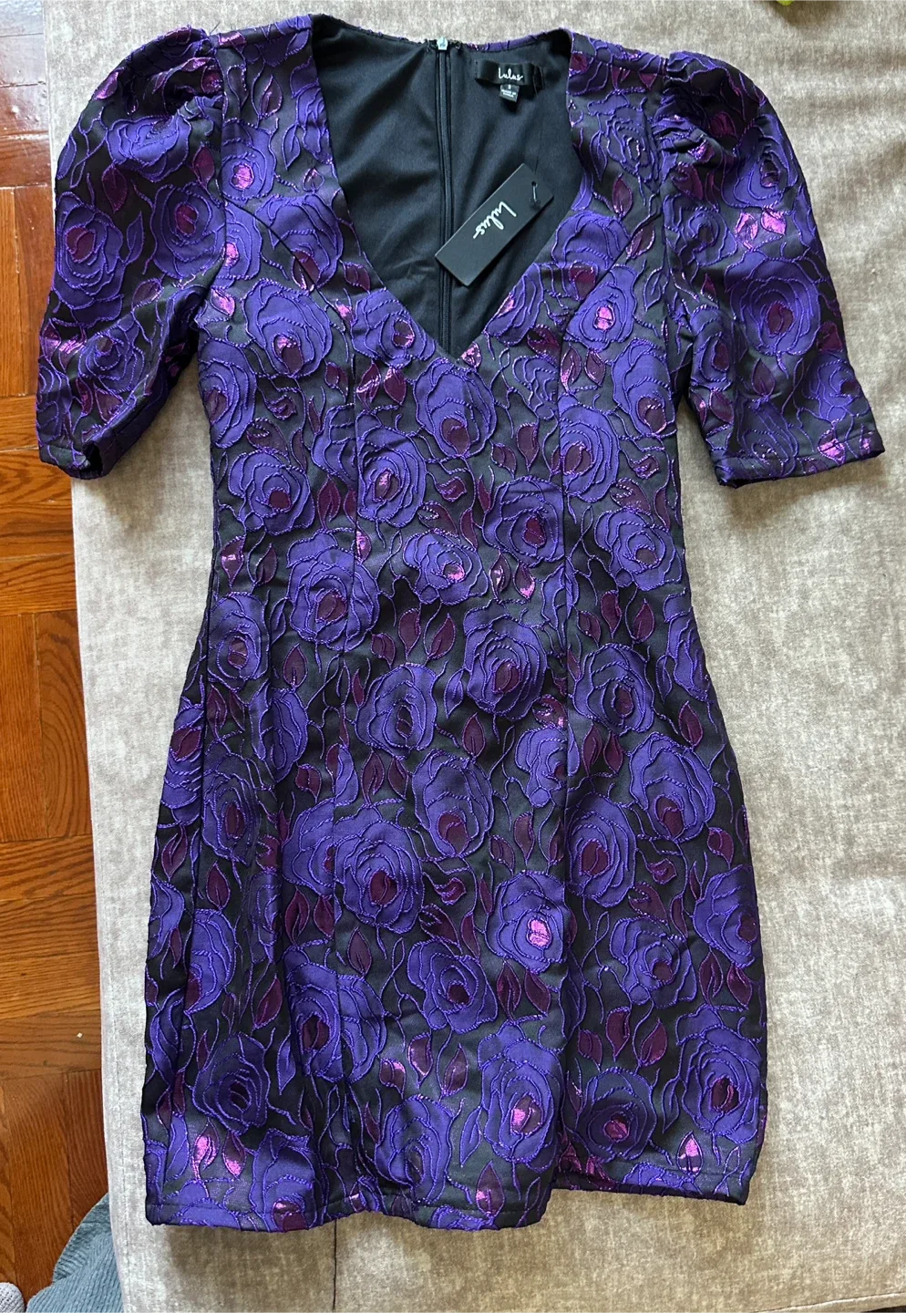 Lulus Purple Floral Mini Dress - Size S