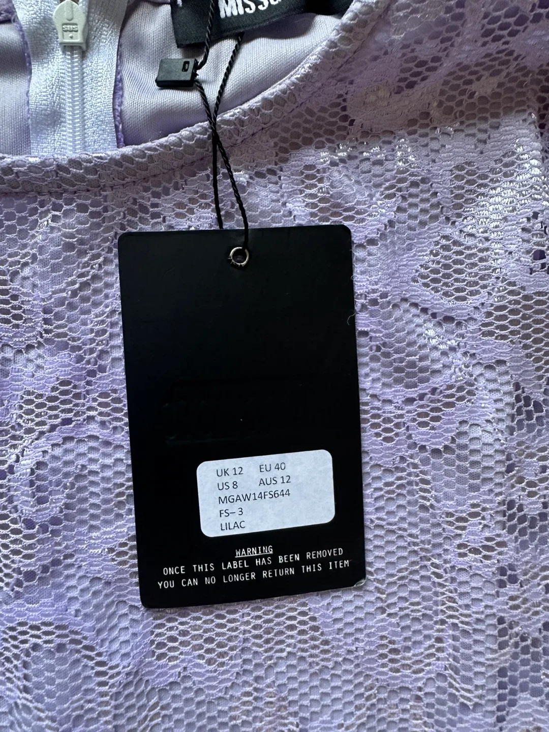 Missguided Lilac Lace Dress US 8 image indicator(2)