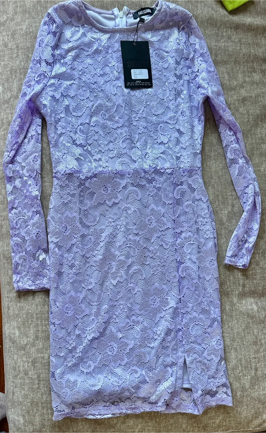 Missguided Lilac Lace Dress US 8