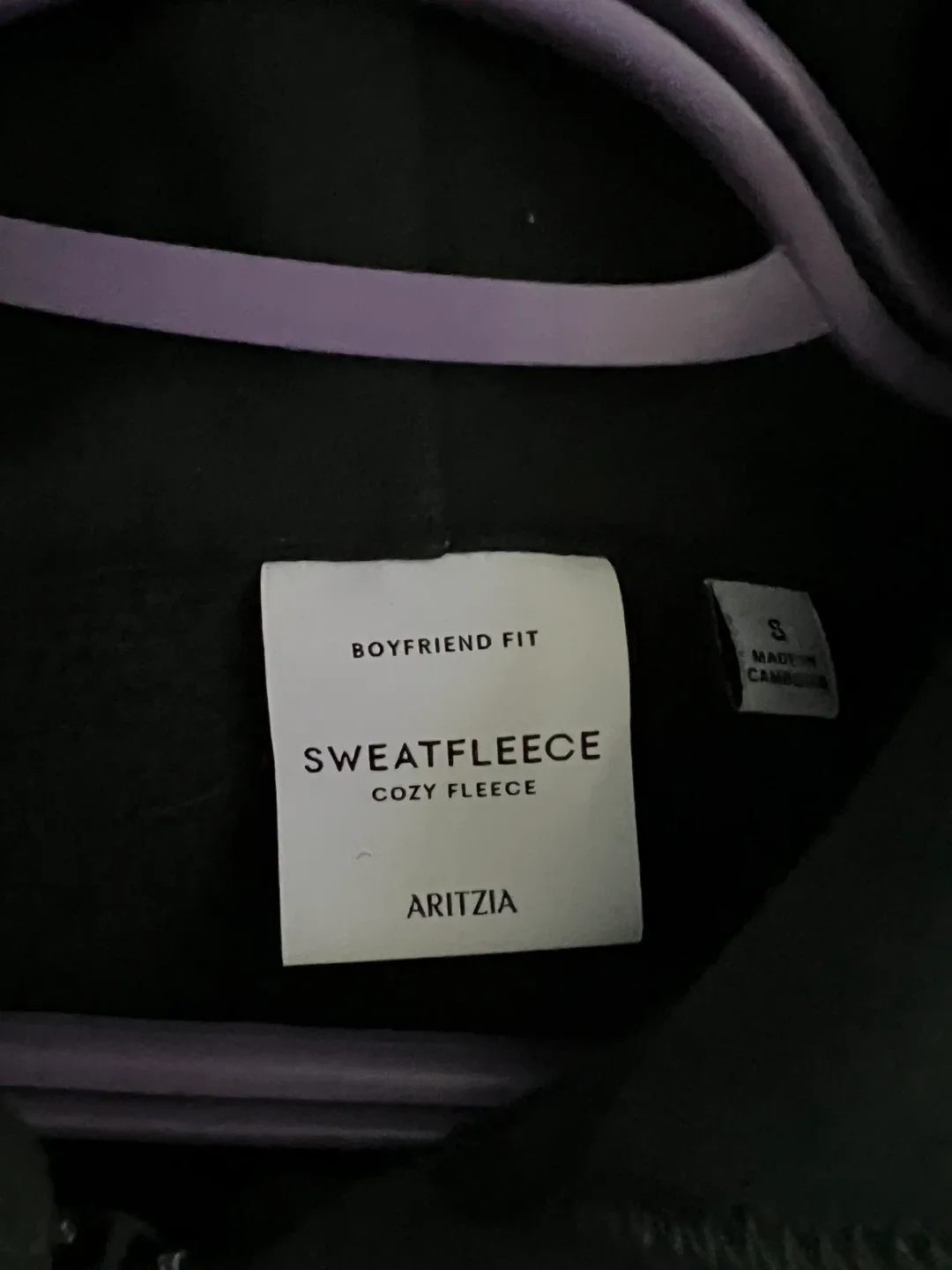 Aritzia Sweatfleece Forest Green Zip-Up Hoodie image indicator(3)