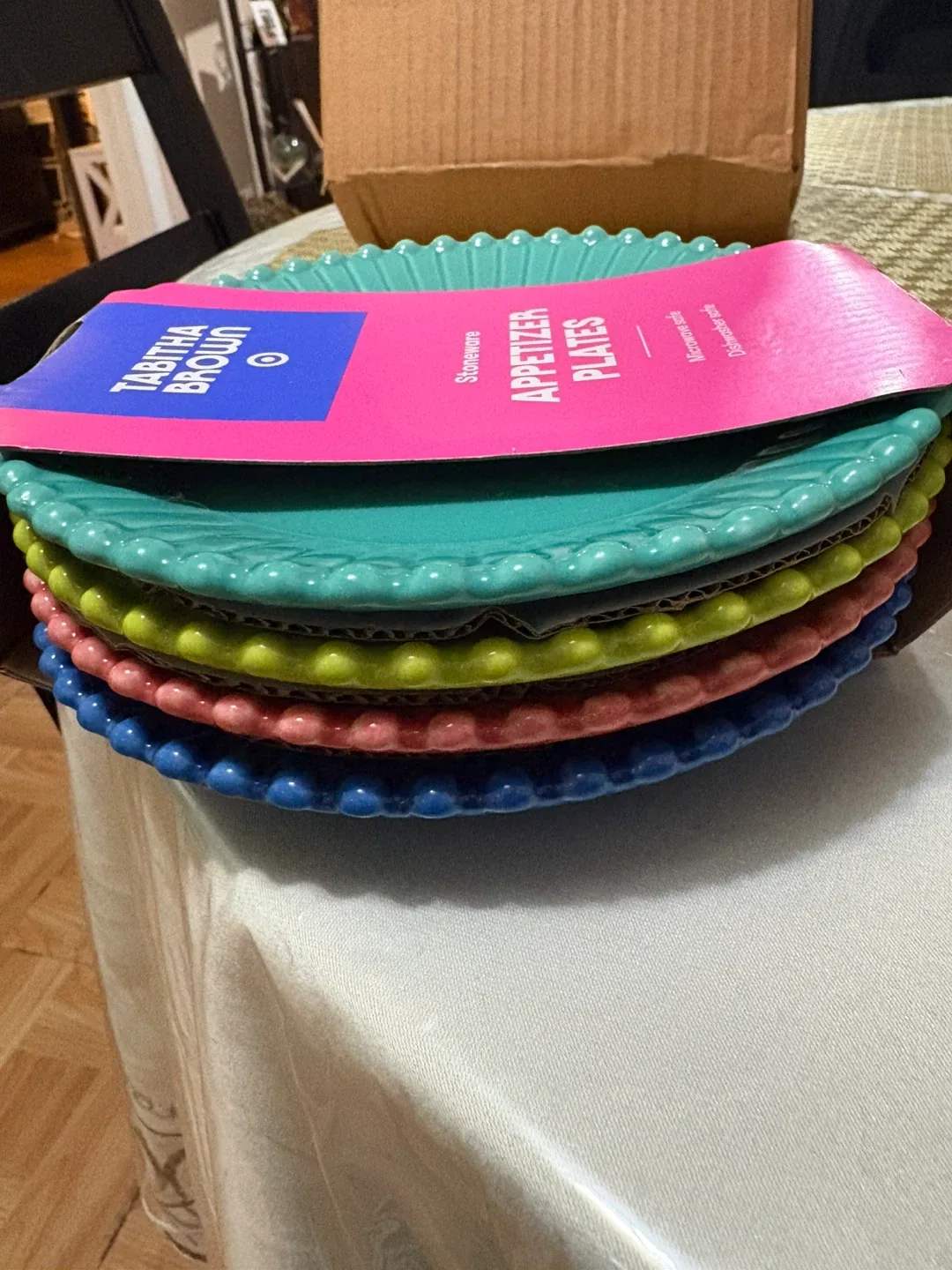 New Tabitha Brown Stoneware Appetizer Plates - 4 Count thumbnail