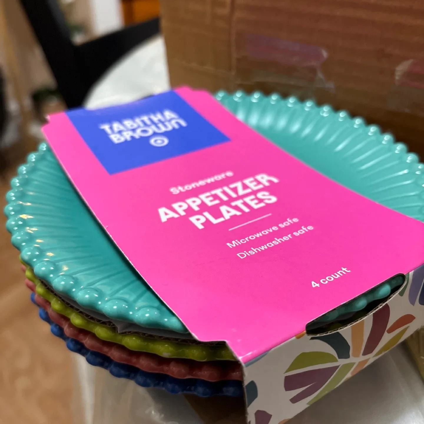 New Tabitha Brown Stoneware Appetizer Plates - 4 Count image indicator(2)