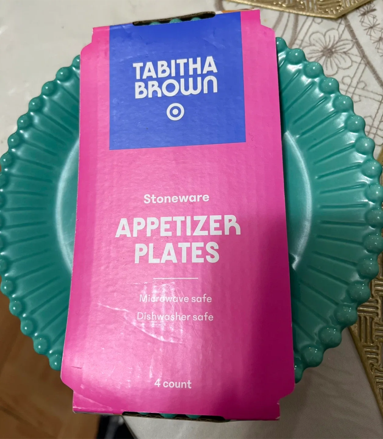 New Tabitha Brown Stoneware Appetizer Plates - 4 Count image indicator(3)