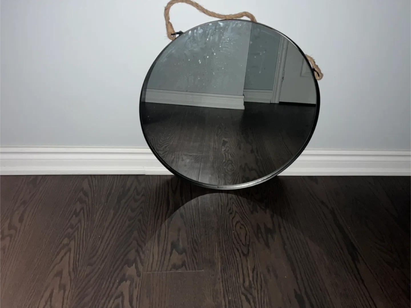 Round Wall Mirror with Rope thumbnail