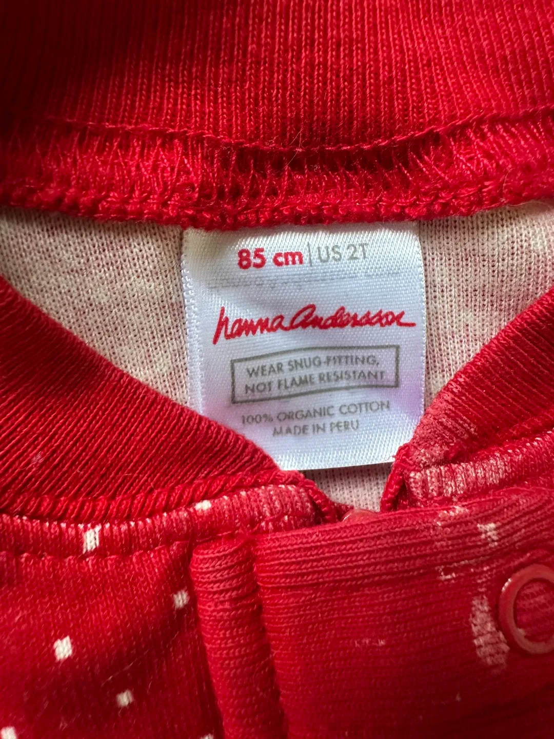 Hanna Andersson Red Organic Cotton Pajamas - Size 2T image indicator(2)