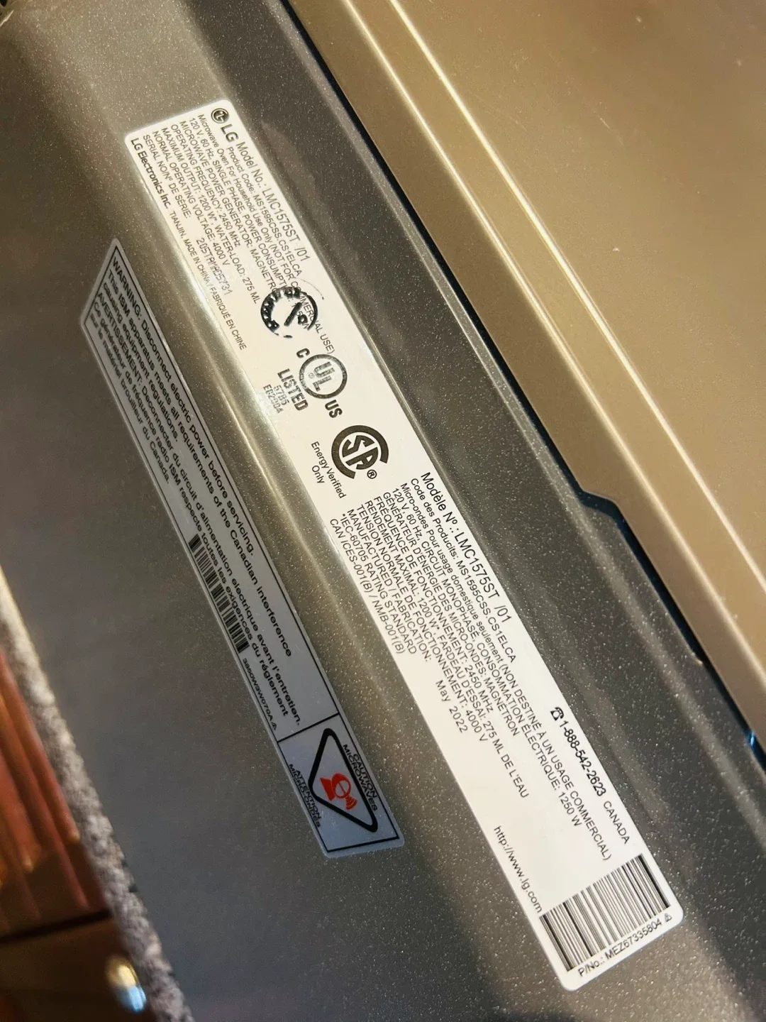 LG 1.5 cu. ft. NeoChef™ Microwave (Smart Inverter/EasyClean) image indicator(9)