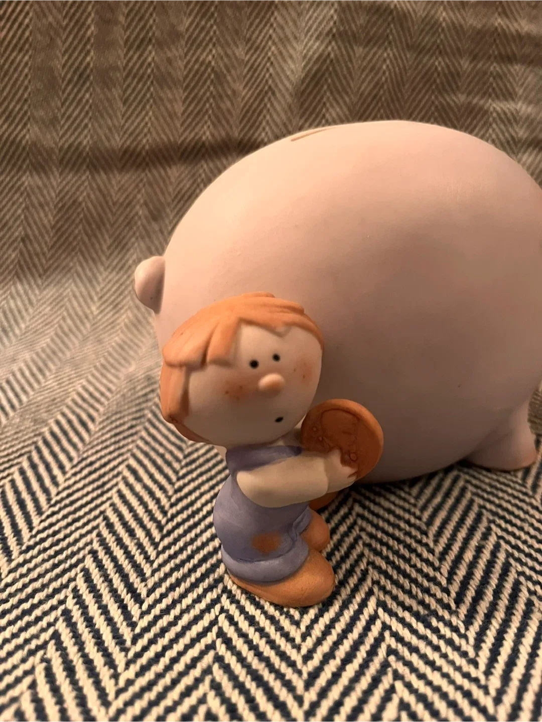 Vintage Bumpkins Piggy Bank with Boy Figurine image indicator(2)