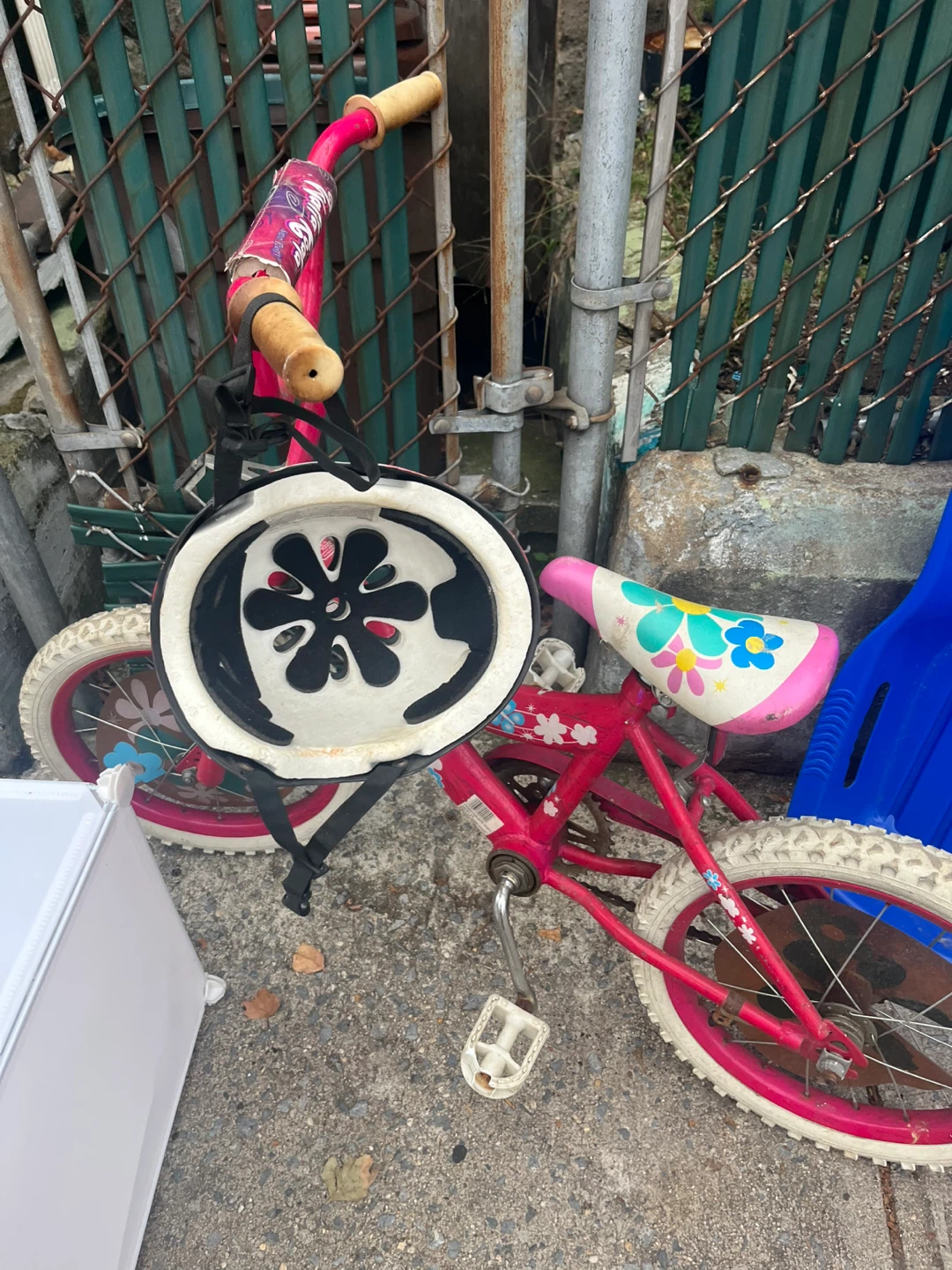 Kids Pink Bike with Helmet