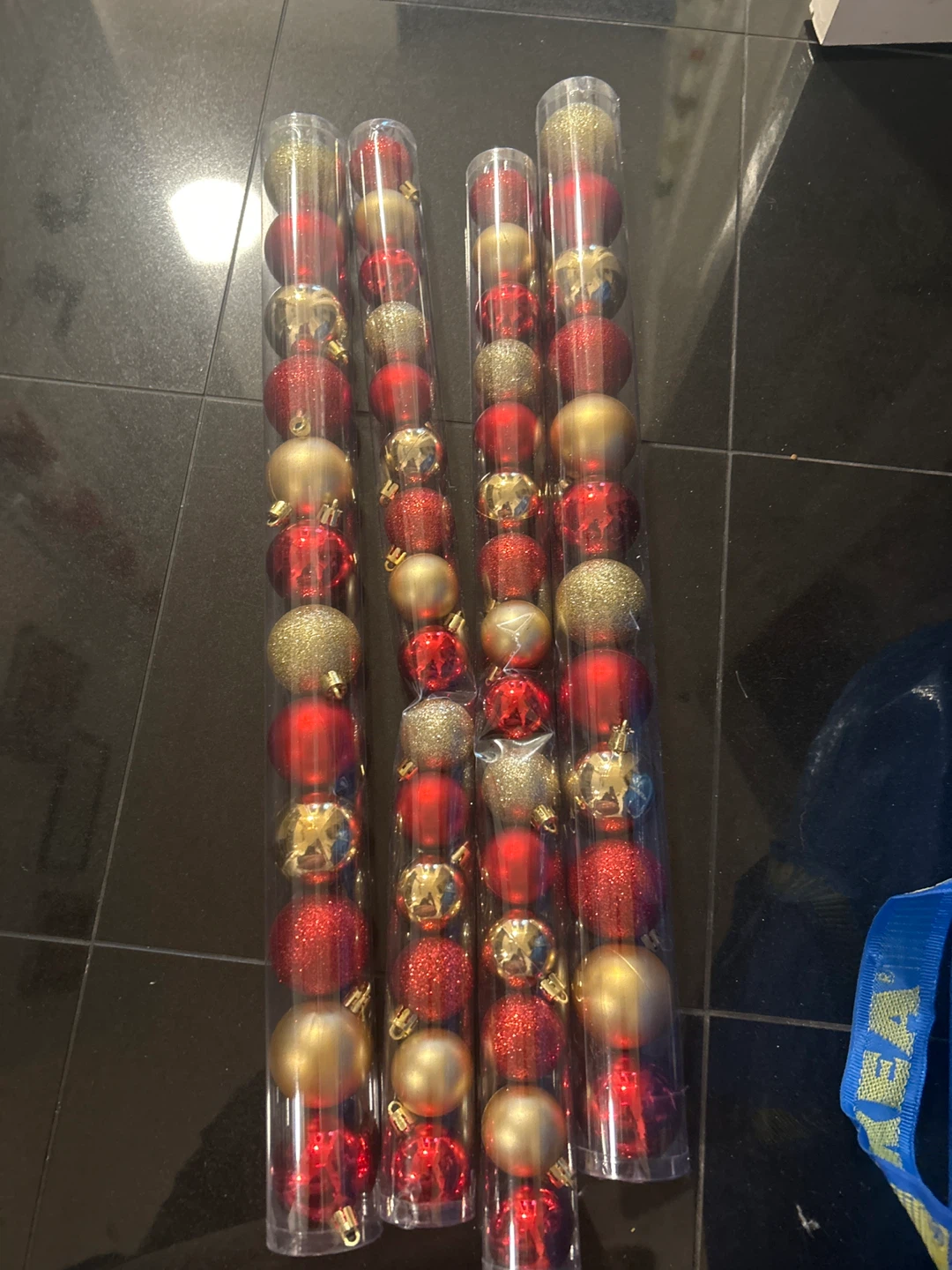 Canadian tire Christmas Ornaments - Red & Gold