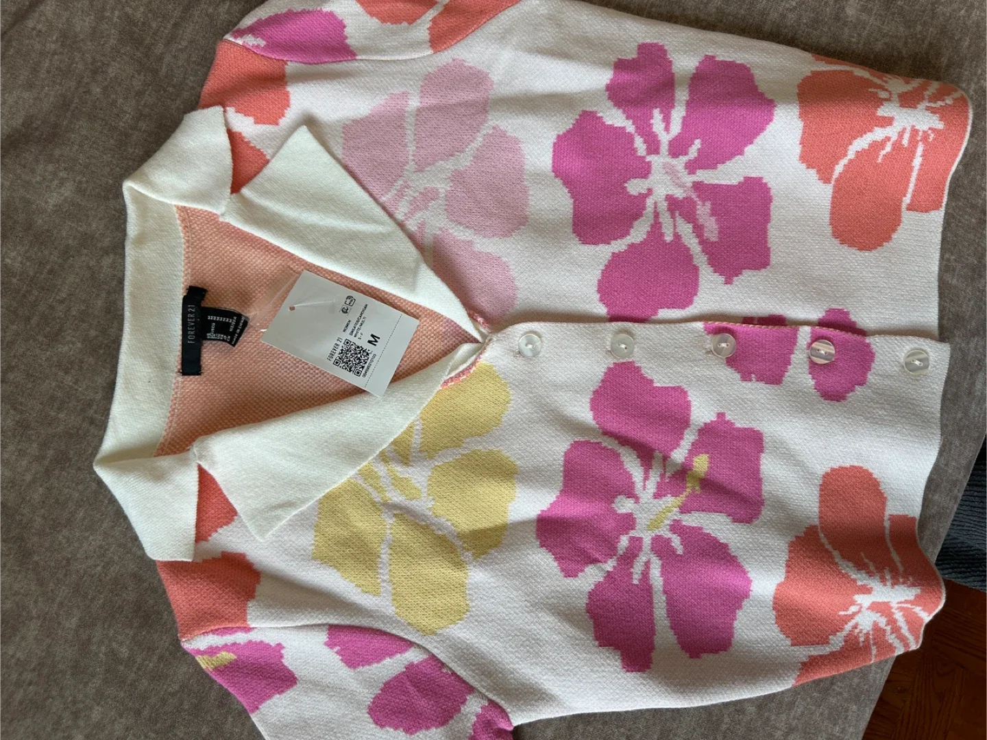 New Forever 21 Floral Cardigan, Size M