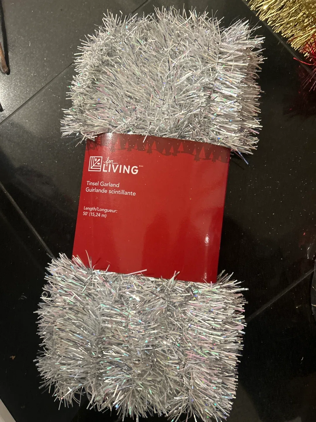 For Living Tinsel Garland - 50' Christmas decor