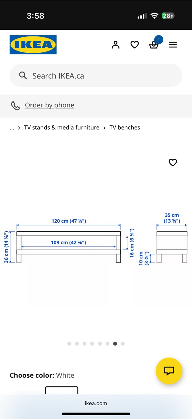 IKEA Lack White TV Stand/Bench - photo 3