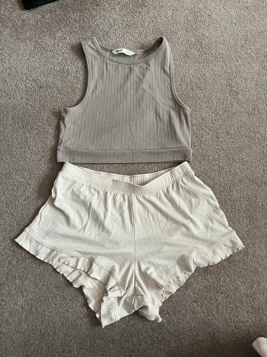 Buenotes Ribbed Tank and Shorts Set - Size S thumbnail