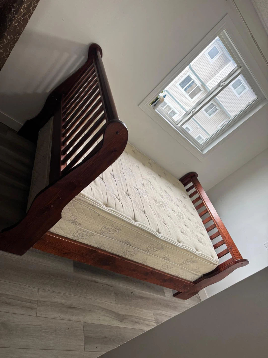 Wooden Bed Frame with Mattress and bed box
