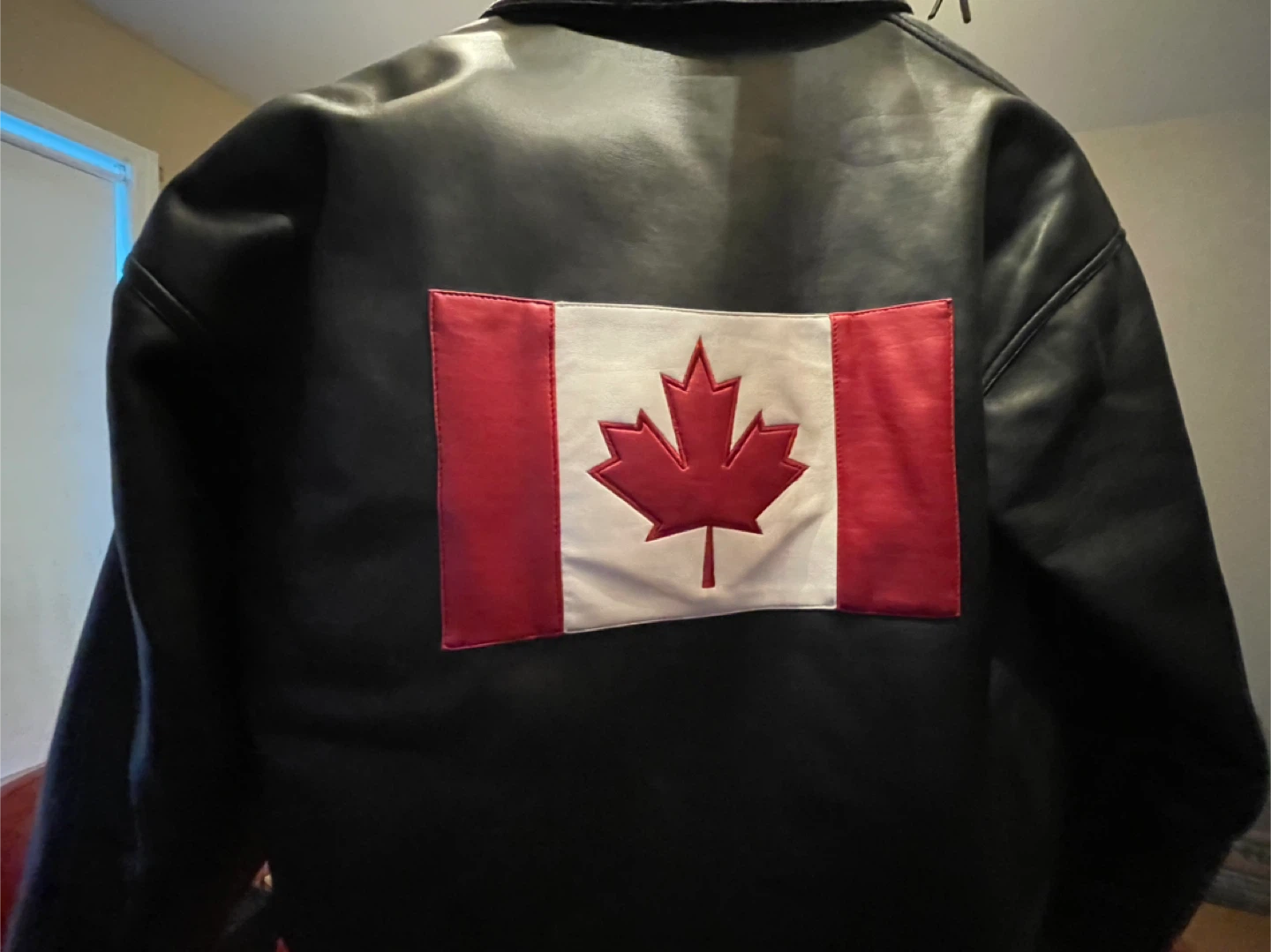 Cosa Nova Black PVC Jacket with Canada Flag - photo 3
