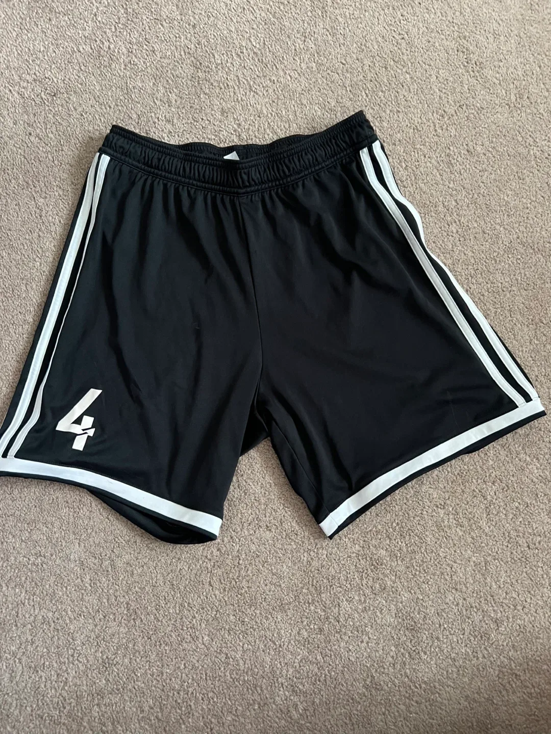 Adidas Black Athletic Shorts - Size M thumbnail