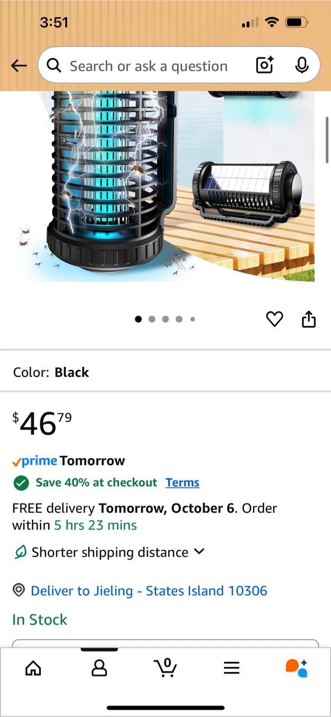 Leizah Solar Bug Zapper - Indoor/Outdoor - photo 3