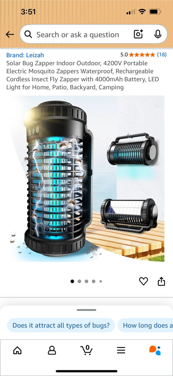 Leizah Solar Bug Zapper - Indoor/Outdoor - photo 2