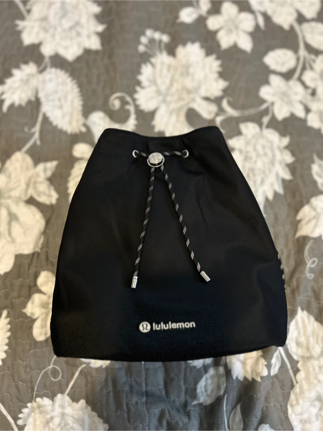 Lululemon Black Drawstring Bag