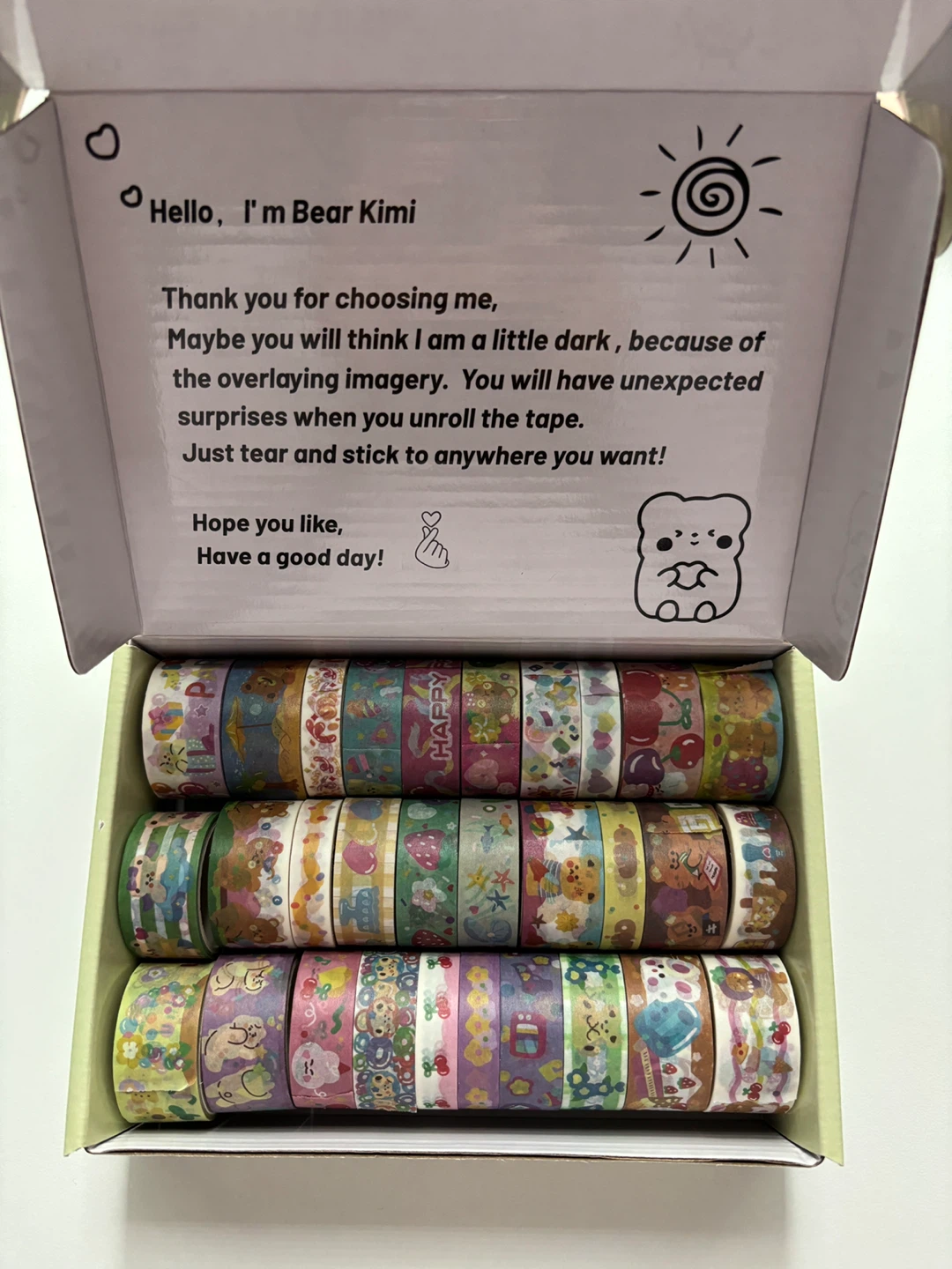 Cute Bear Washi Tape Set (30 rolls) - photo 2