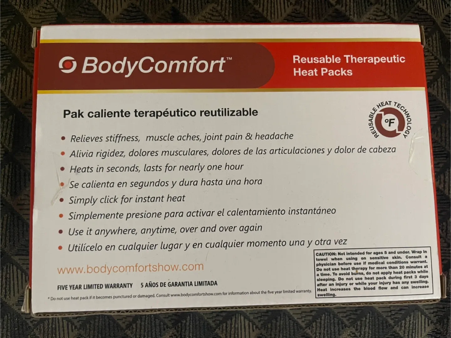 Reusable Therapeutic Heat Packs image indicator(2)