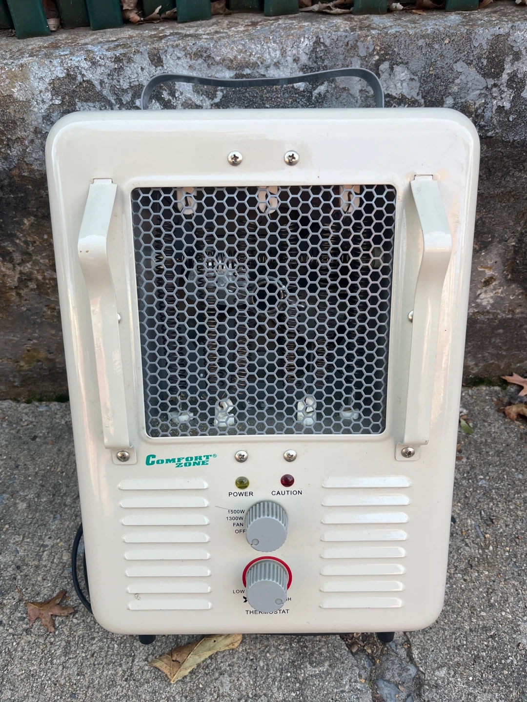 Comfort Zone 1500W Portable Utility Heater