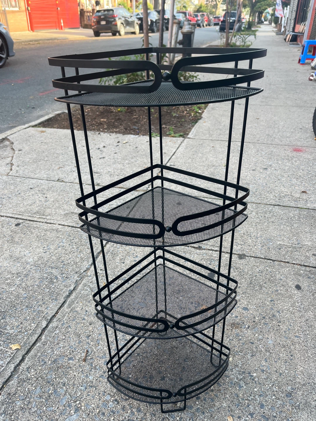 Black Metal Corner Shelf - 3 Tier - photo 2