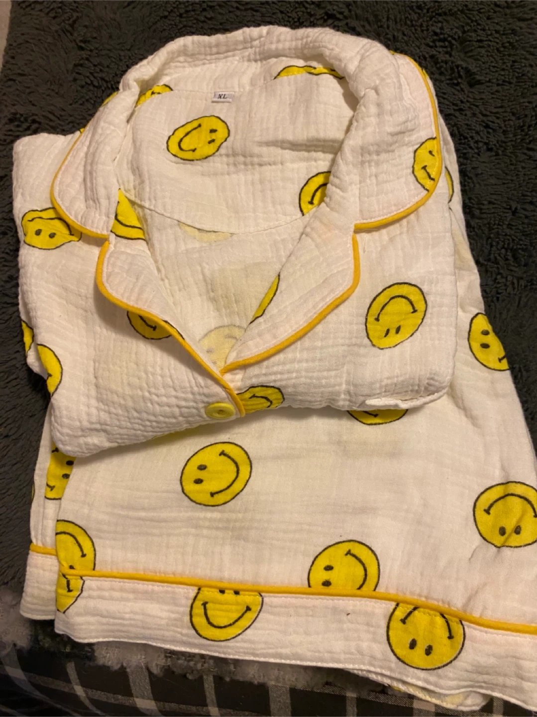 Smiley Face Pajama Set - Size M/L