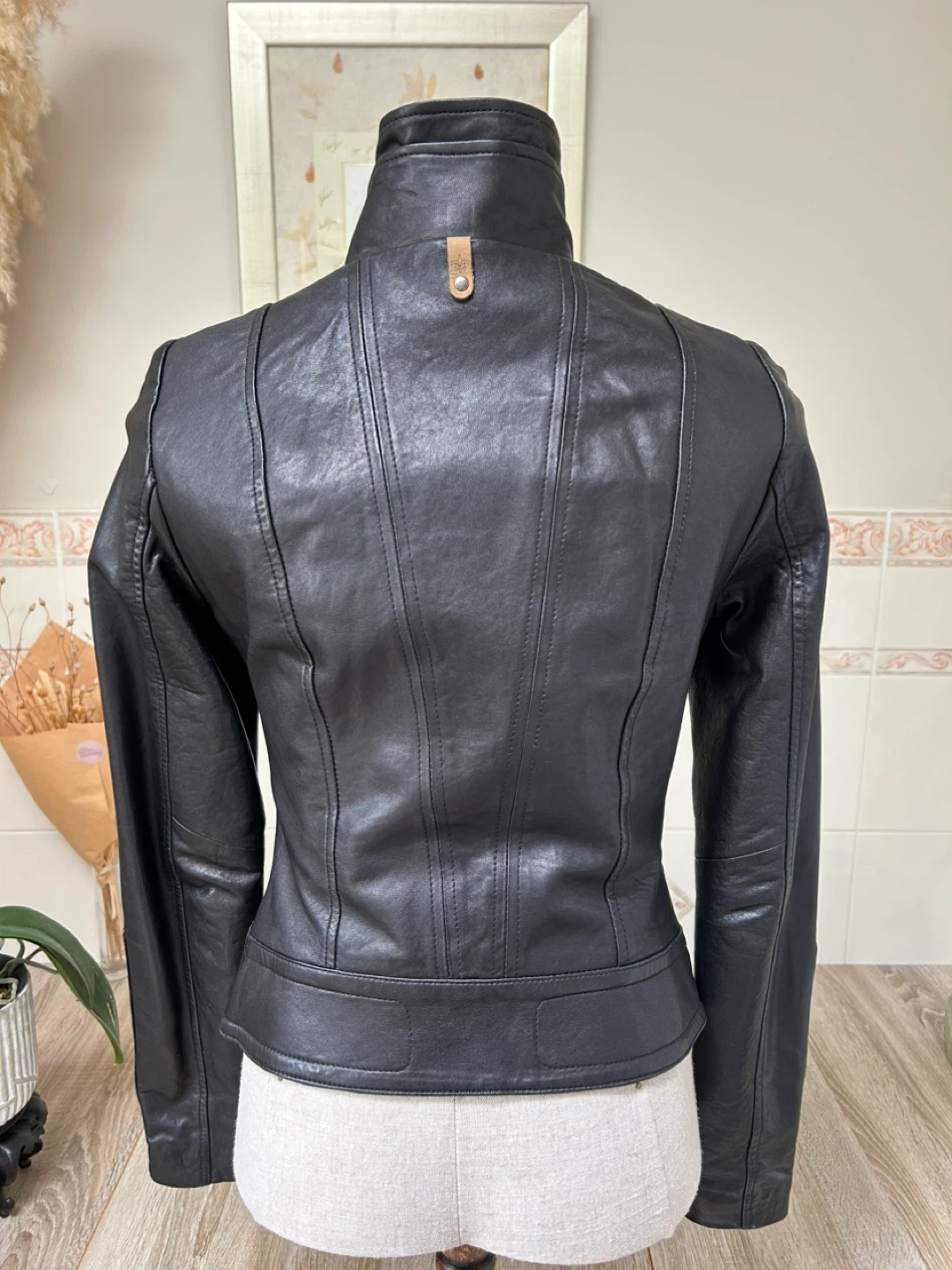 Mackage Leather Jacket - XS / TP - Black - photo 3