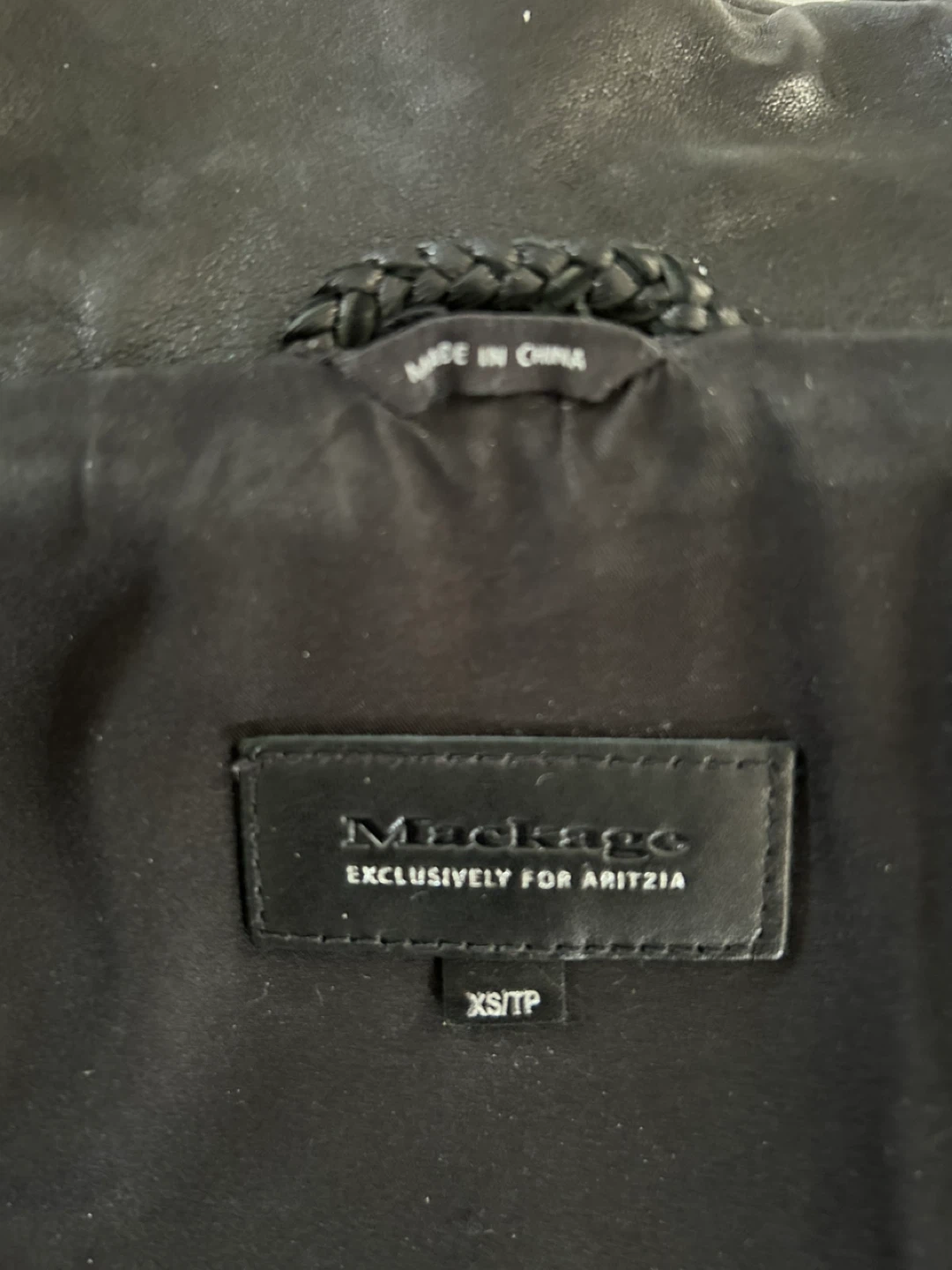 Mackage Leather Jacket - XS / TP - Black - photo 5