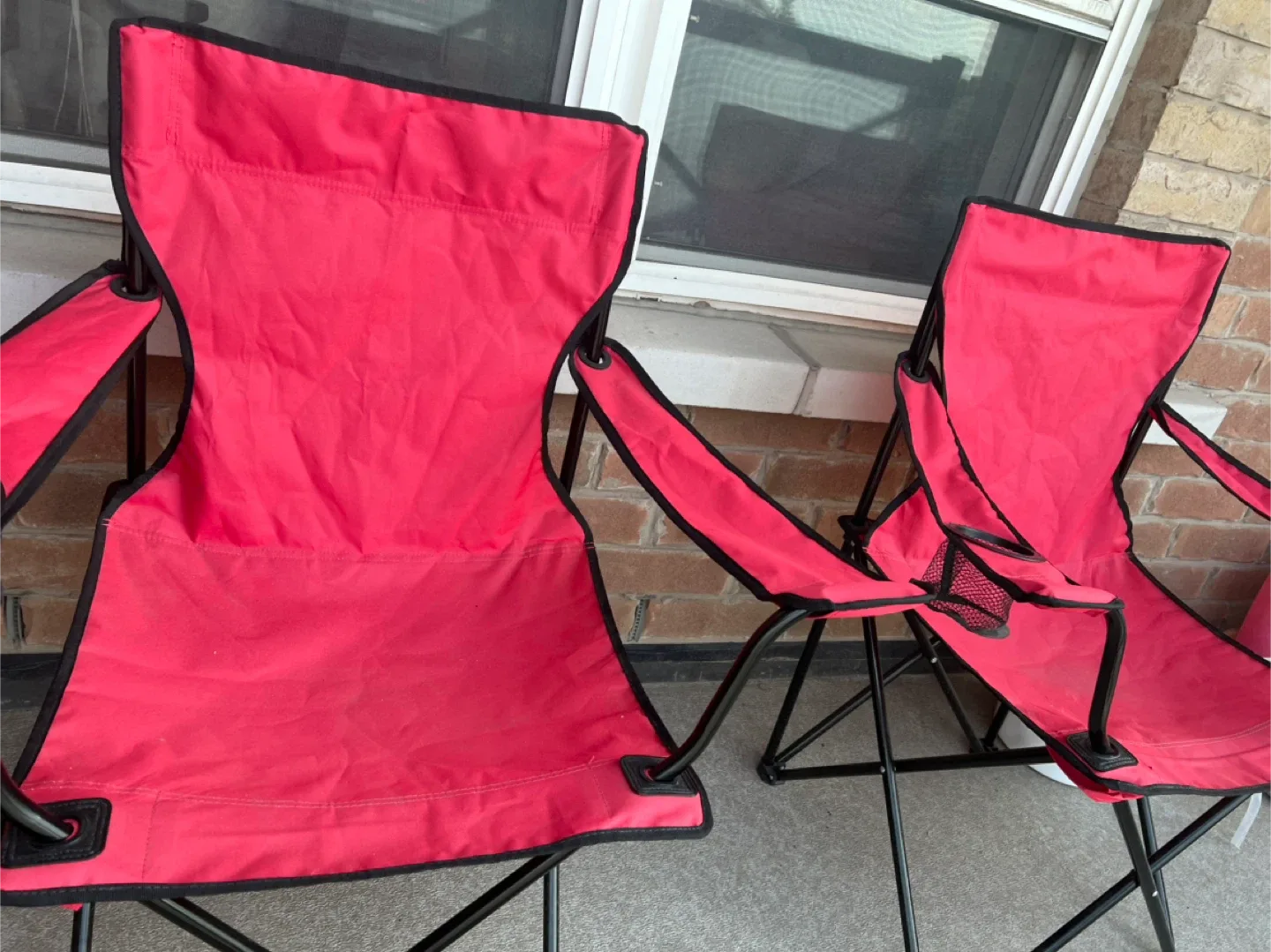 Red Folding Camp Chairs - Set of 2 thumbnail