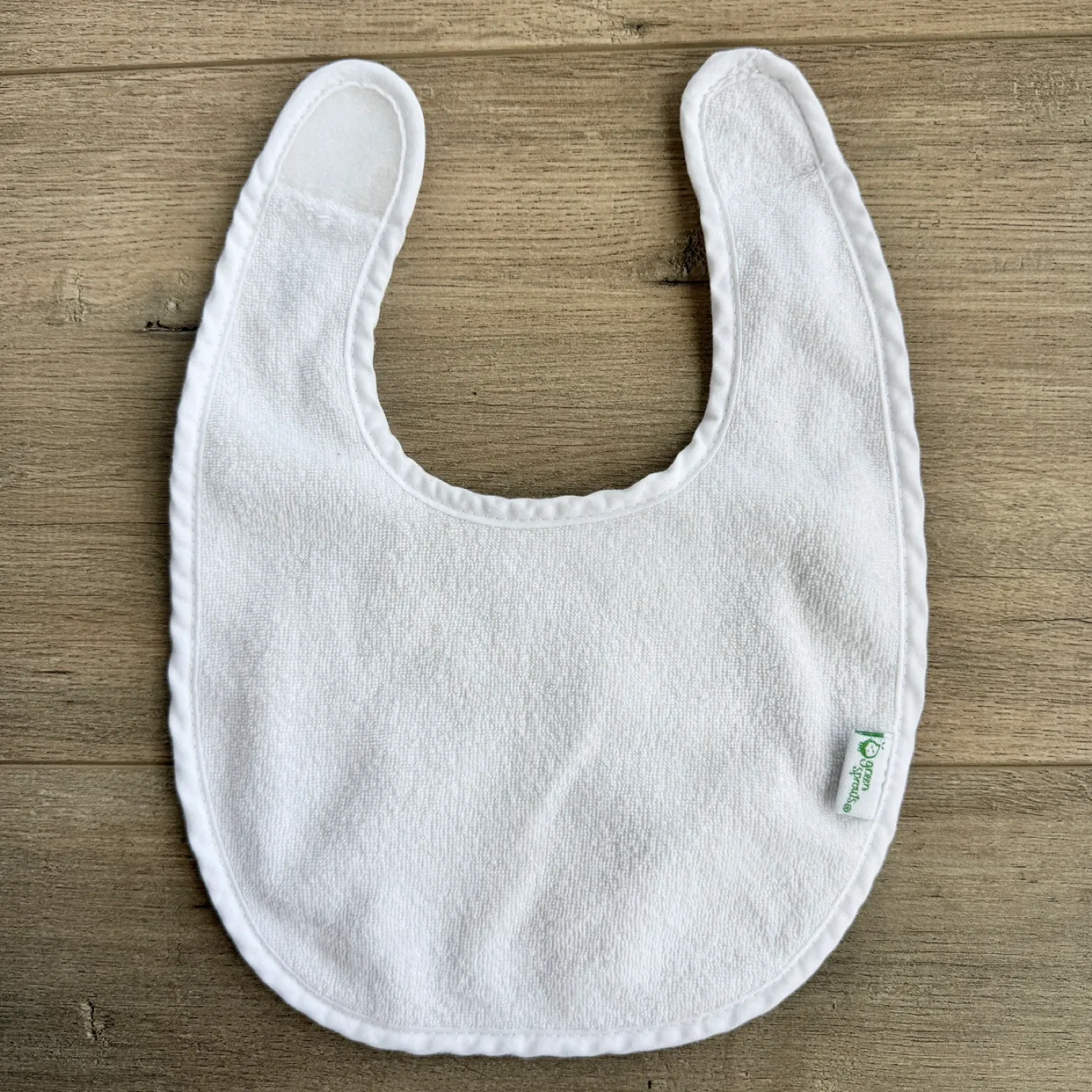 Green Sprouts Stay-Dry Terry Bibs - 10 Pack, White image indicator(2)