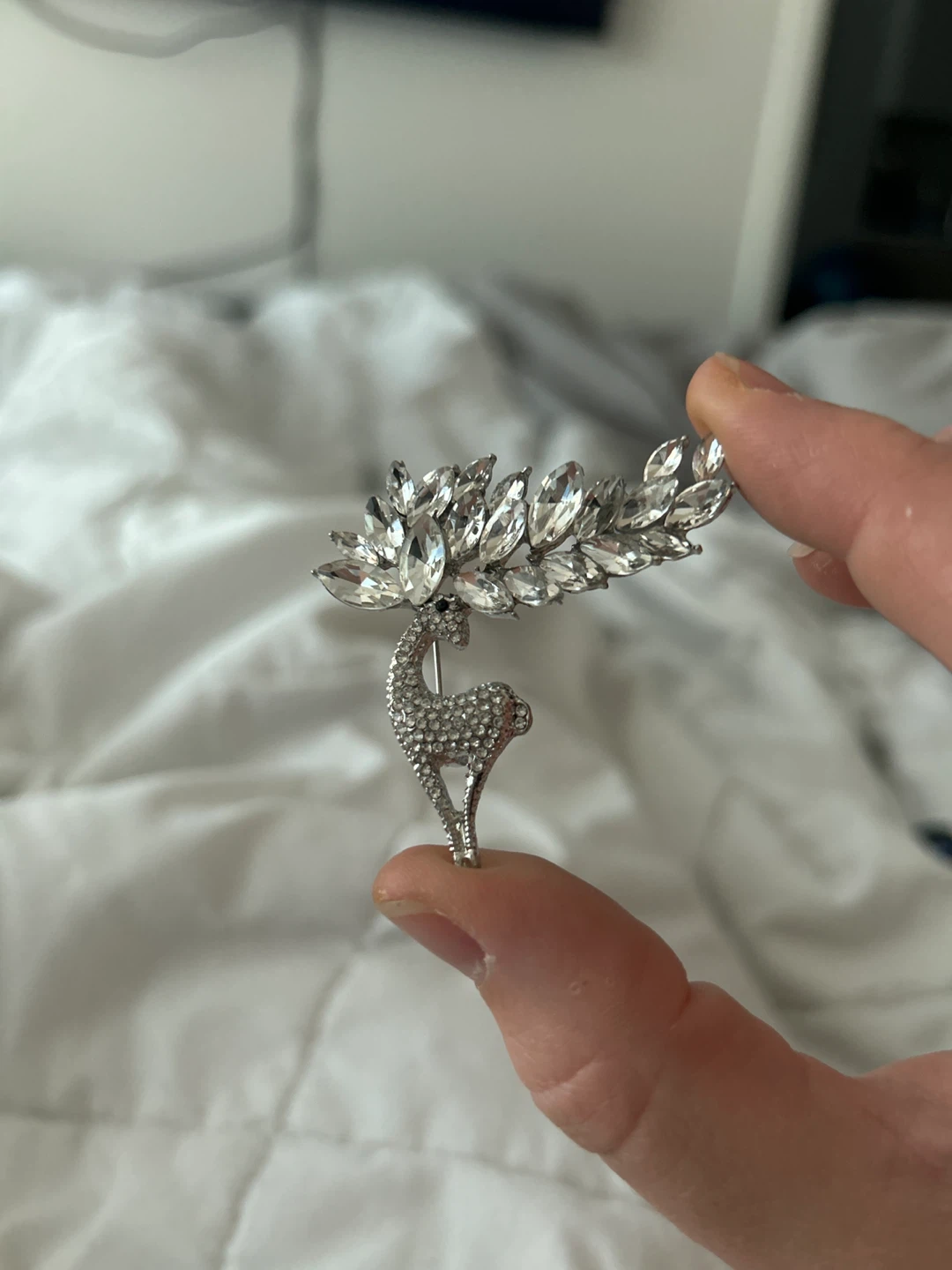 Deer Brooch with Rhinestones - photo 3