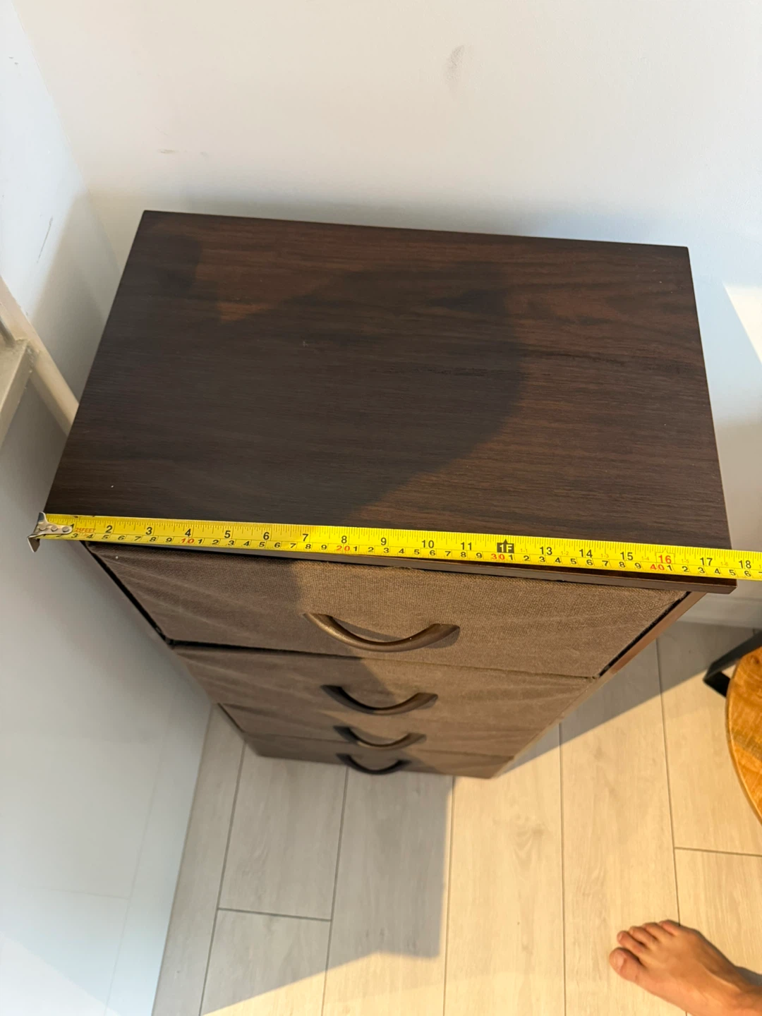 Brown 4-Drawer Fabric Dresser - photo 2