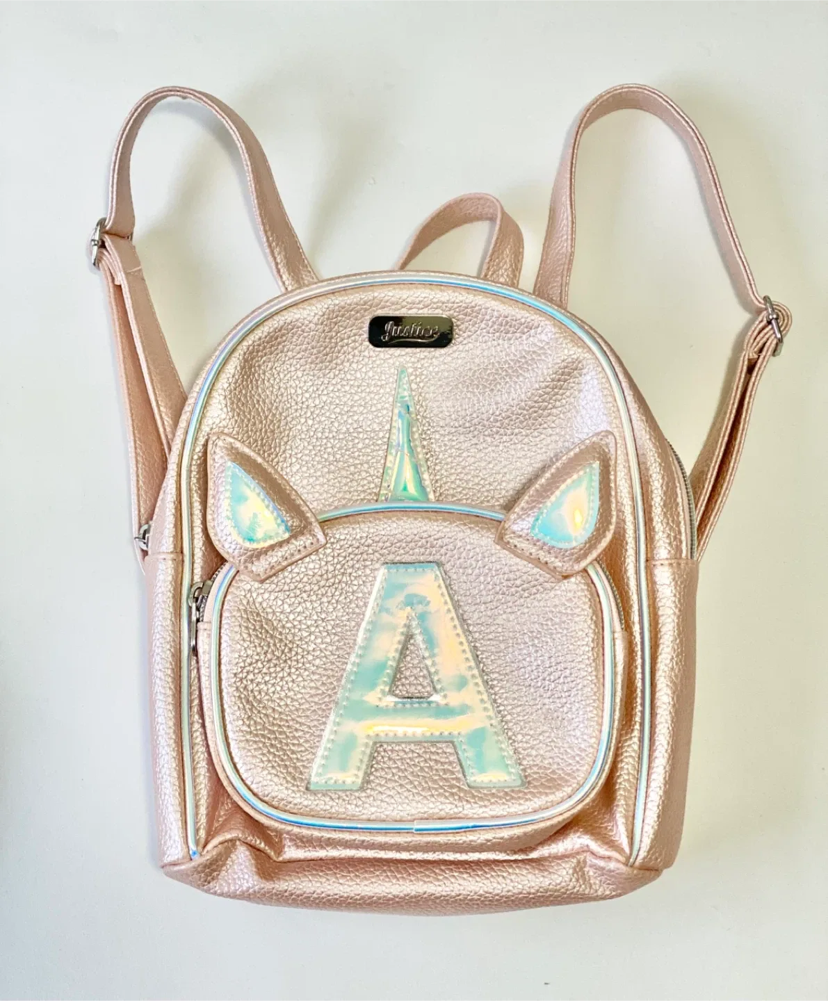 Justice Kids' Unicorn Backpack - Rose Gold