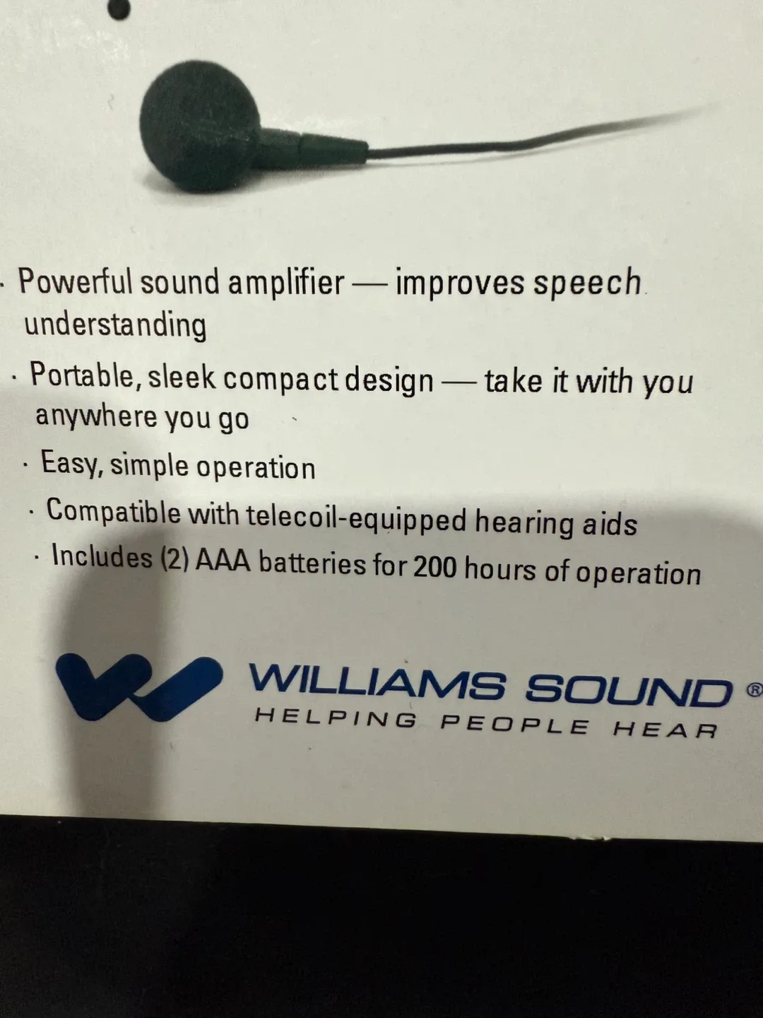 Williams Sound Pocketalker Ultra Duo Pack Amplifier image indicator(3)
