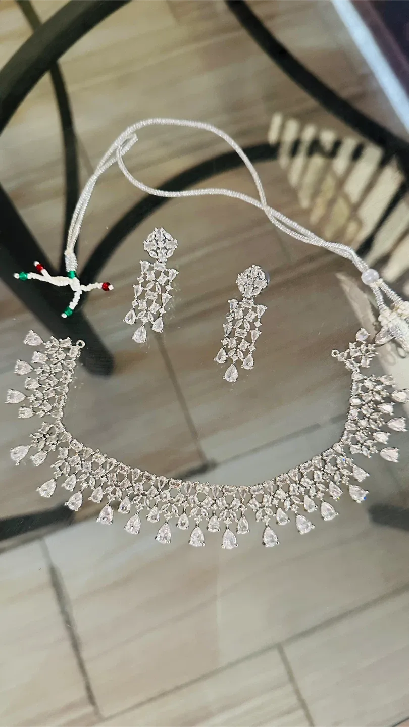 Necklace and Earring Set - Silver