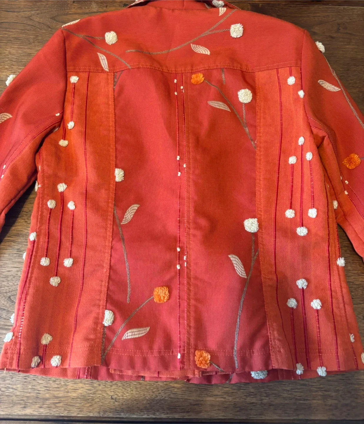 Red Floral Embroidered Jacket image indicator(8)