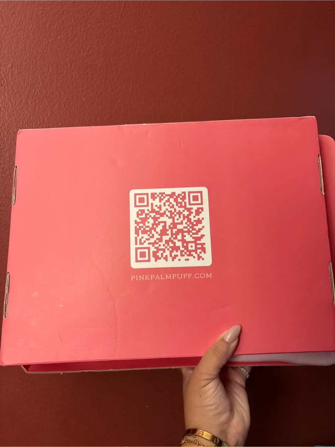 NEW Authentic Pink Palm Puff Pink Hoodie with Box image indicator(7)