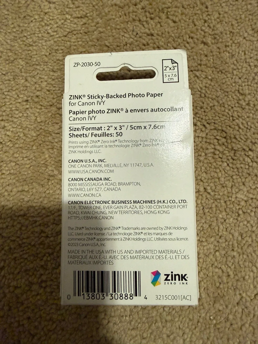 Canon IVY ZINK Photo Paper - 50 Sheets image indicator(2)