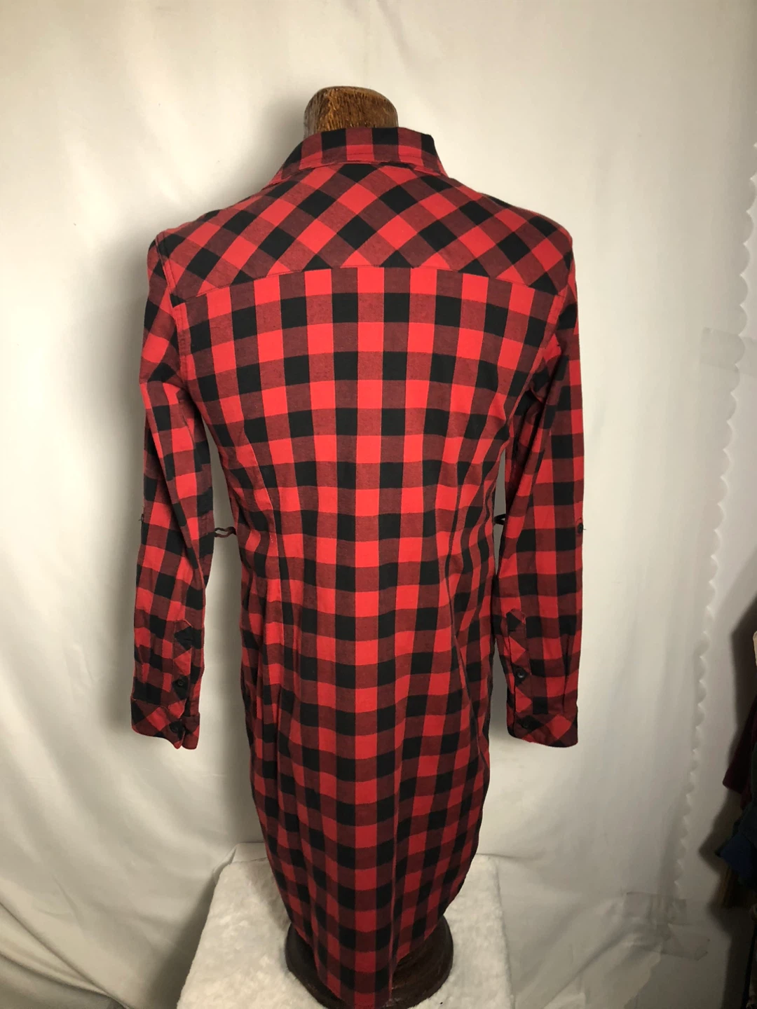 Women’s Red/Black Flannel Dress. Size Medium. BC Clothing. - photo 2