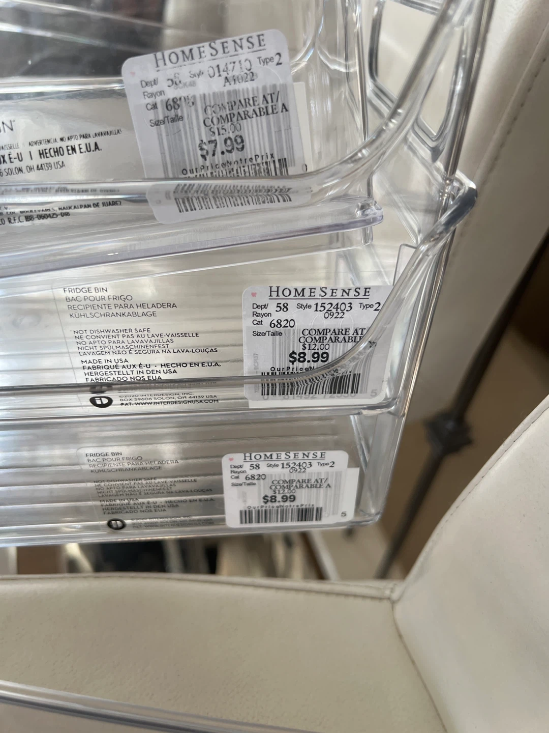 Pantry or Fridge Bins - Clear Organizers - photo 2