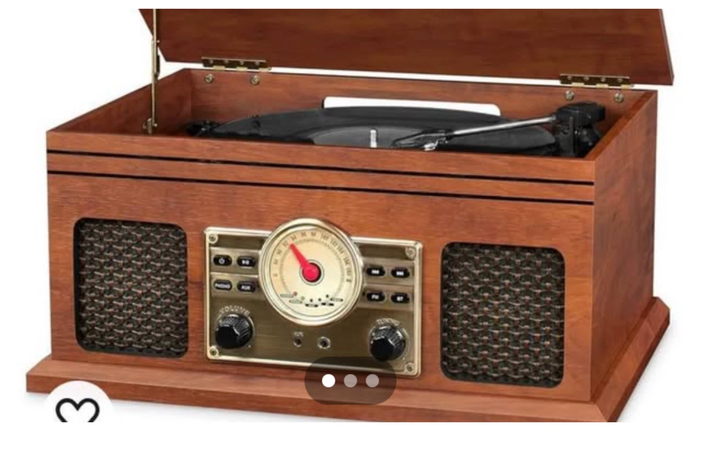Retro Wooden Record Player