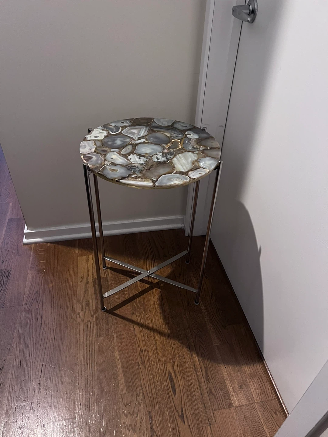 Agate Stone Accent Table, 15" Diameter - photo 2