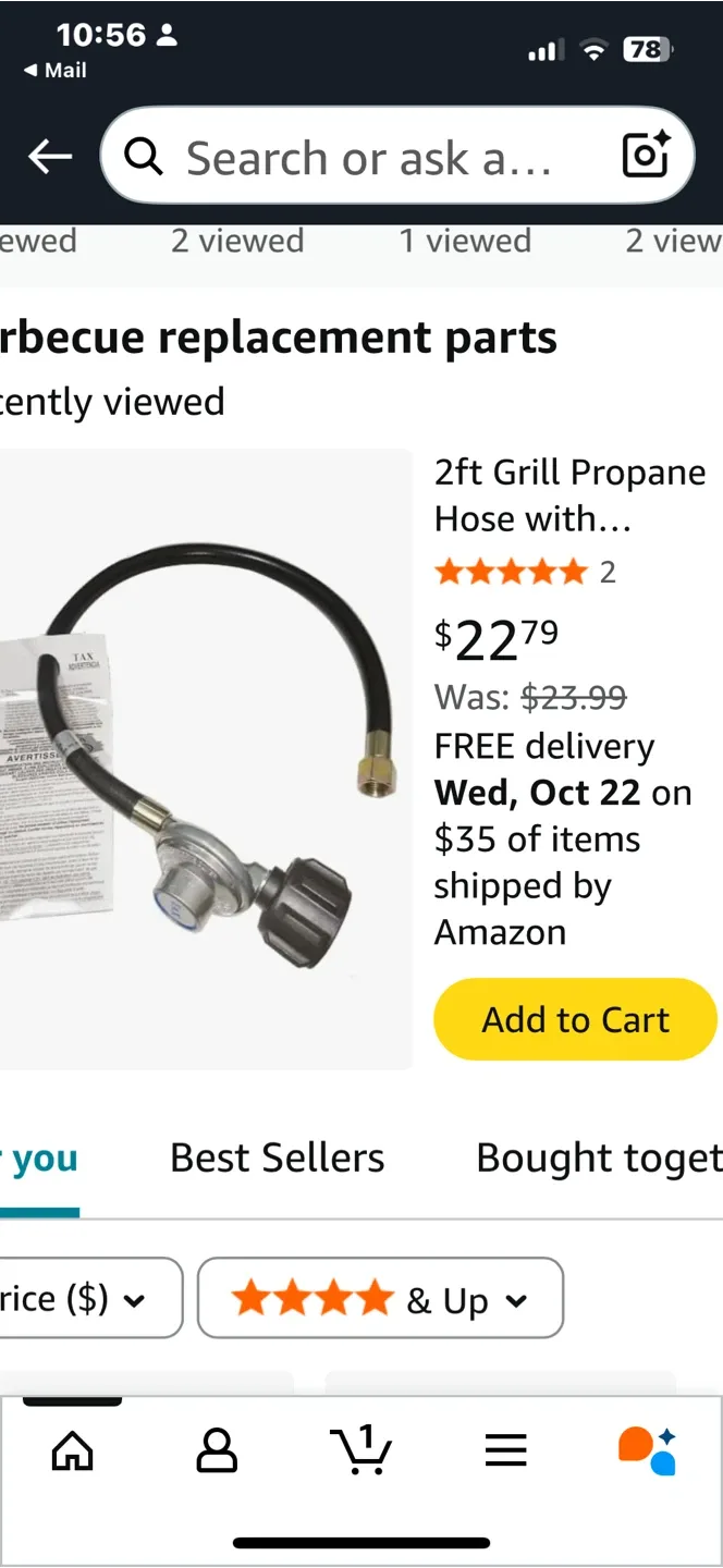 New Char-Broil LP Gas Regulator Hose Assembly image indicator(5)