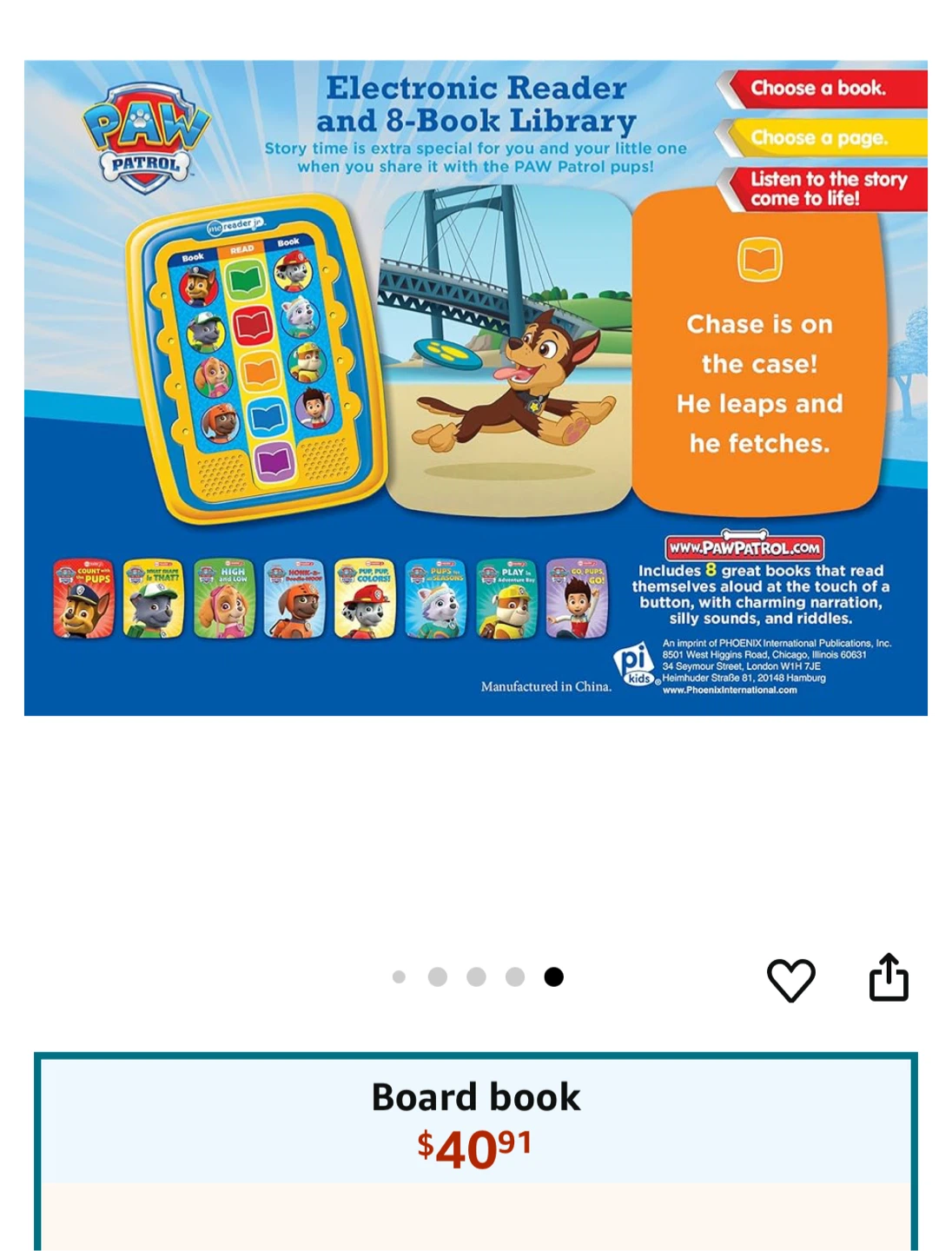 Paw Patrol: Me Reader Jr Electronic Reader and 8-Book Library - photo 2